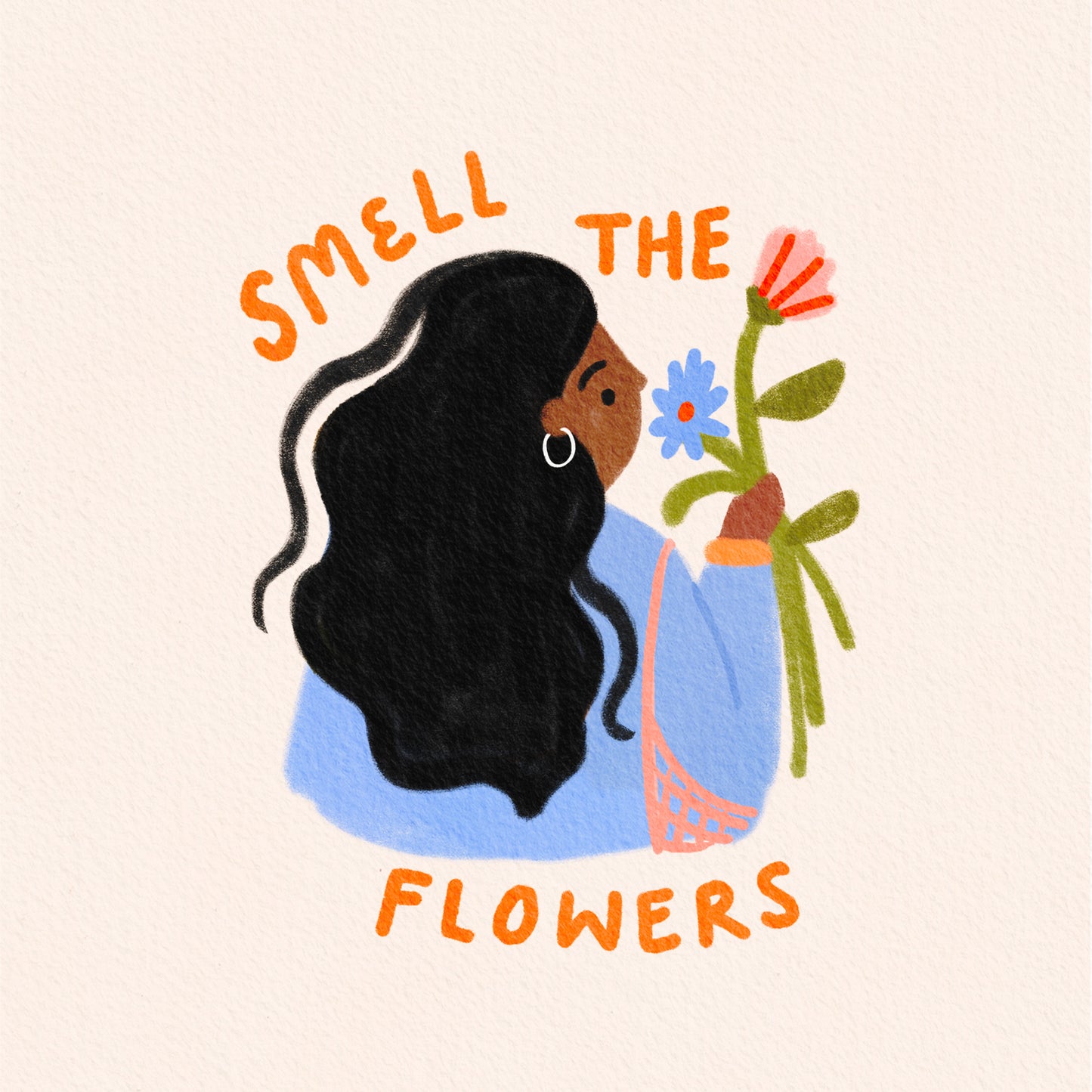 Smell the Flowers Print