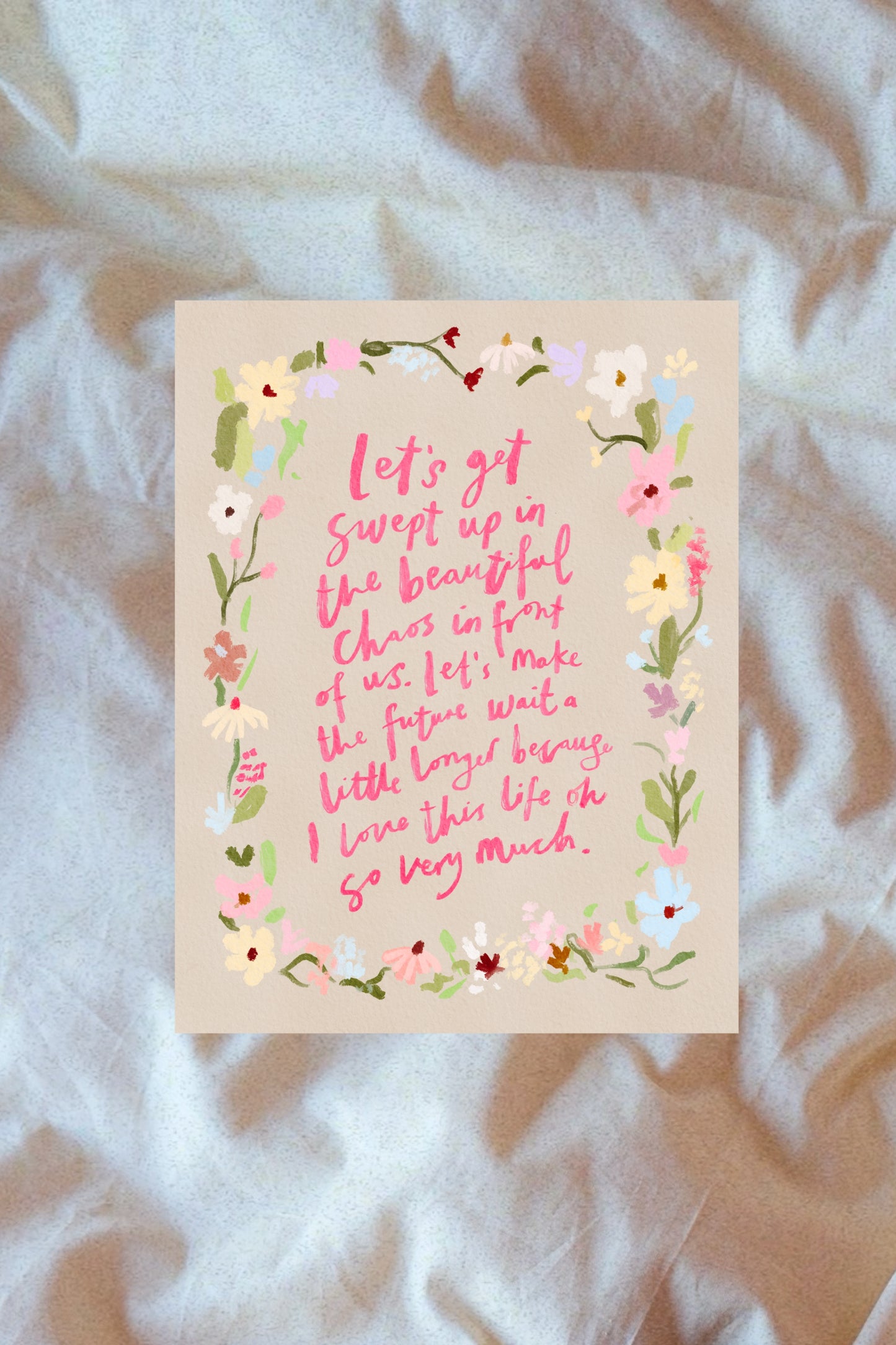 Swept up in the beautiful chaos Print