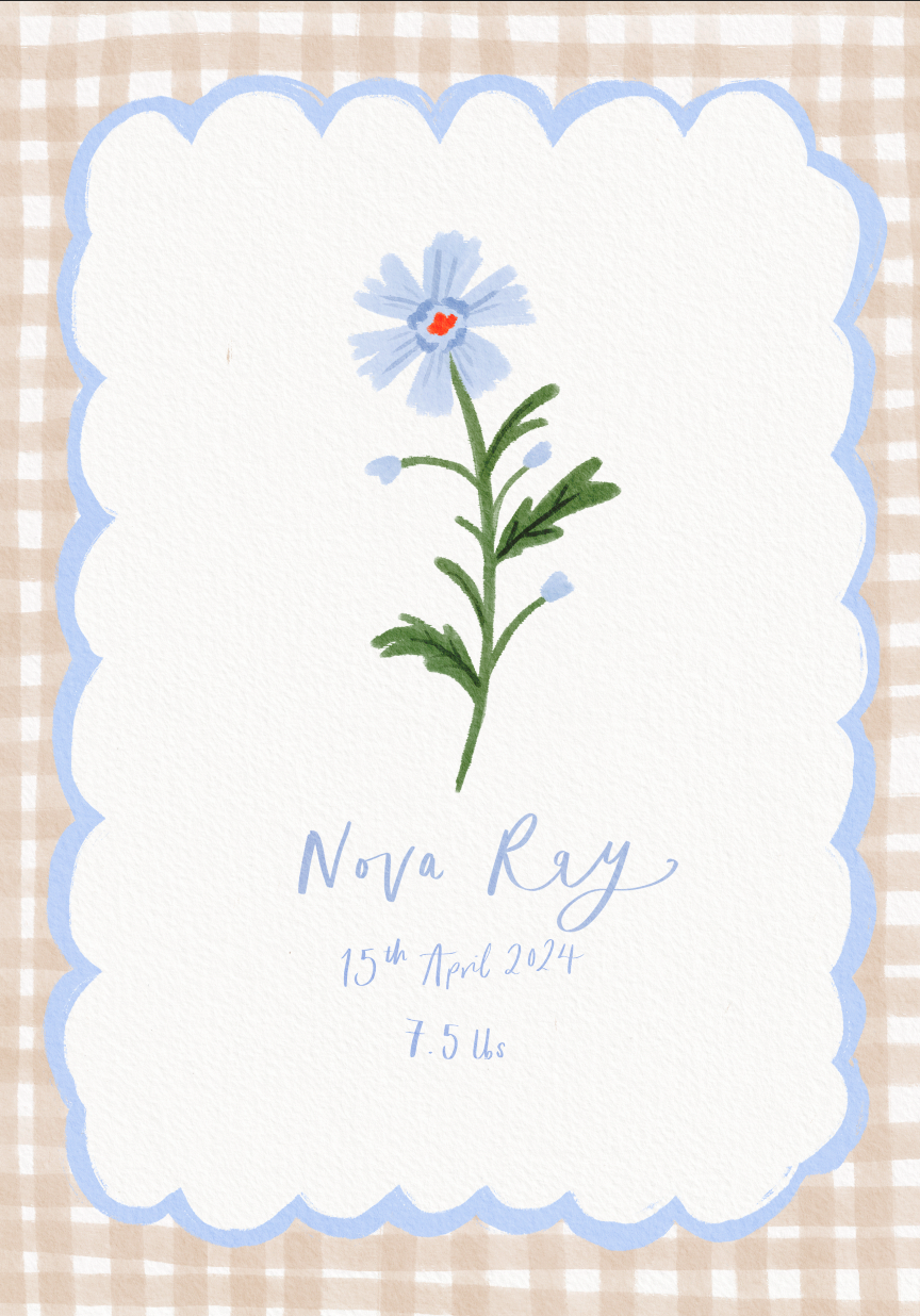 Personalised Birth Announcement Design