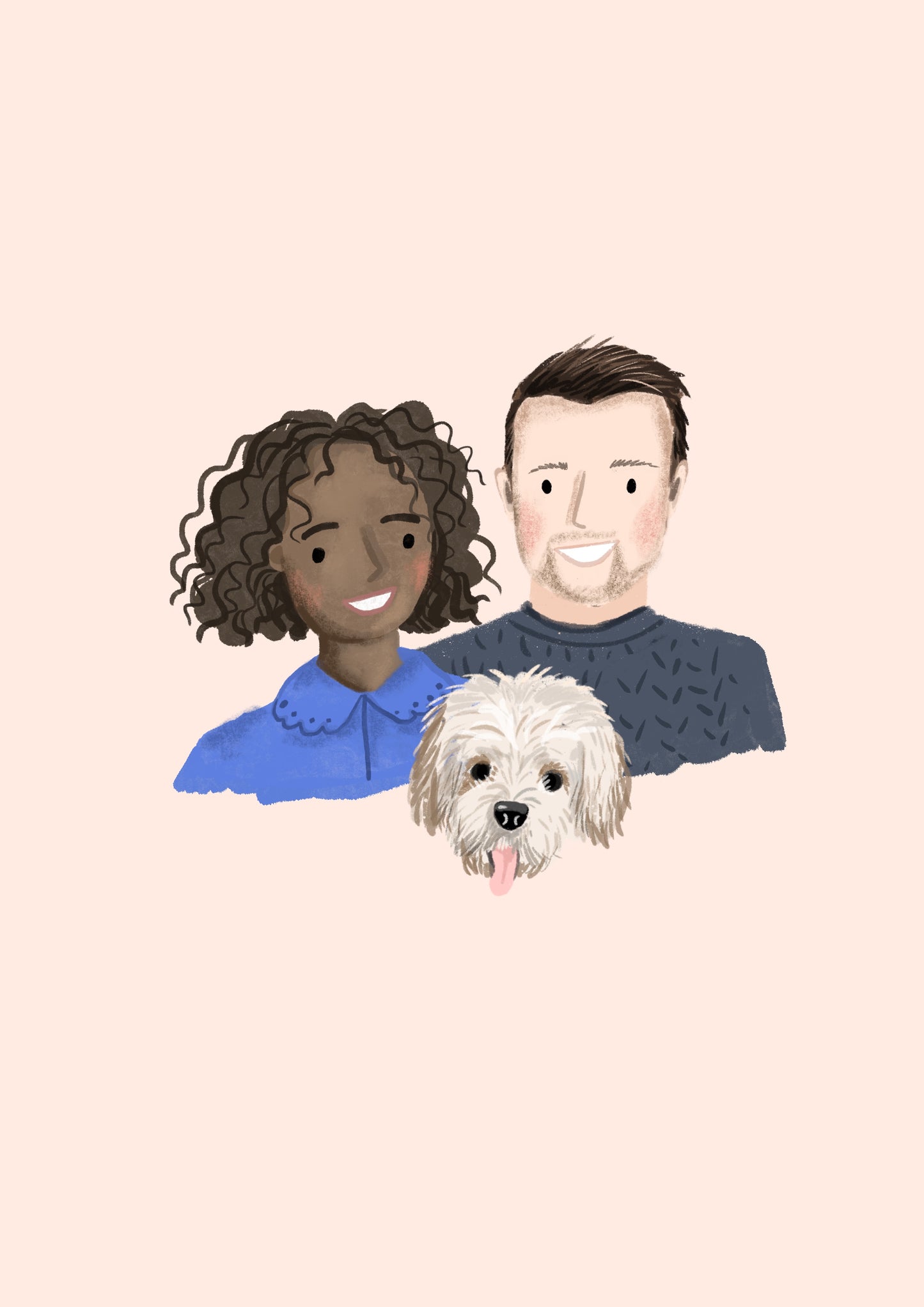 Contemporary styled Portrait Commissions, Custom Portrait Illustration, Paper Anniversary, Personalised Gift, Portrait, Couple Illustration