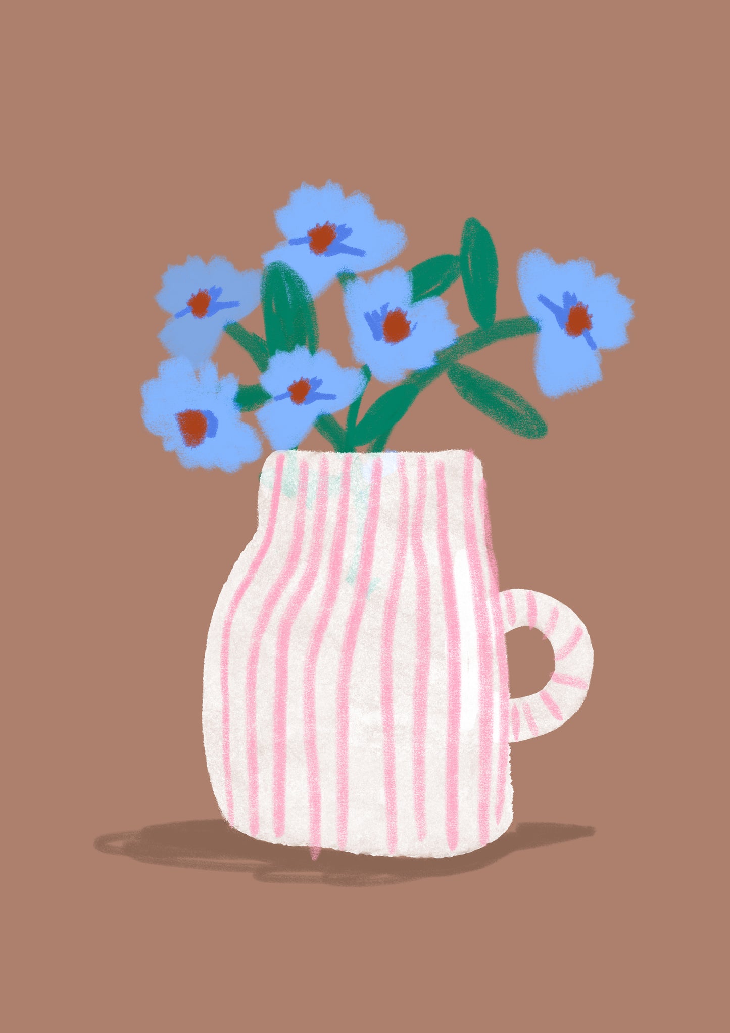 Blue floral Print