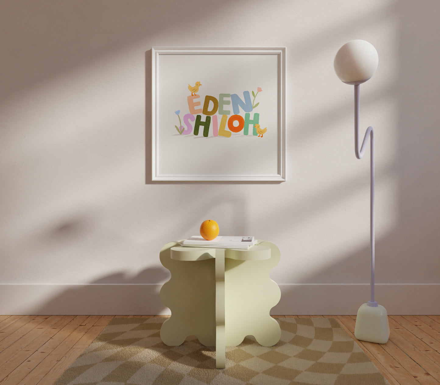 Personalised Block letters Nursery print