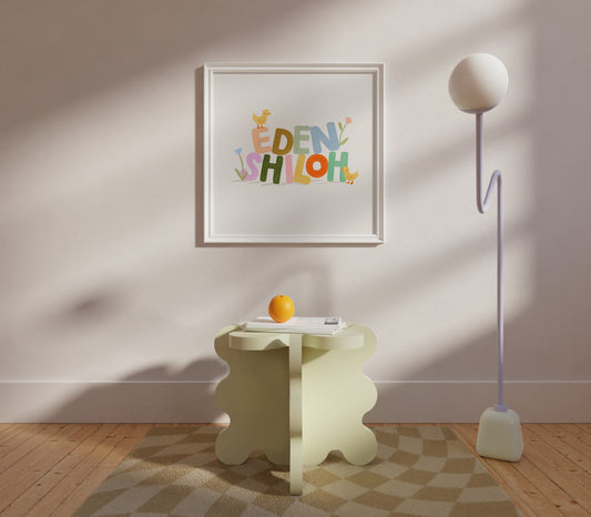 Personalised Block letters Nursery print