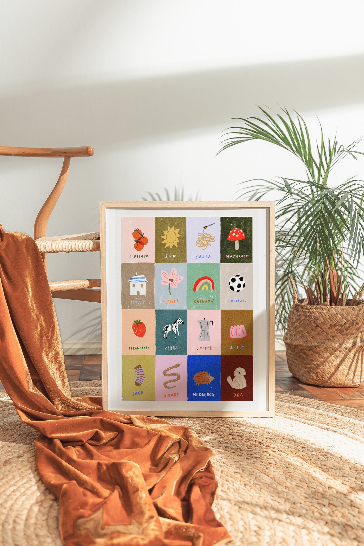 Spanish/English words nursery Print
