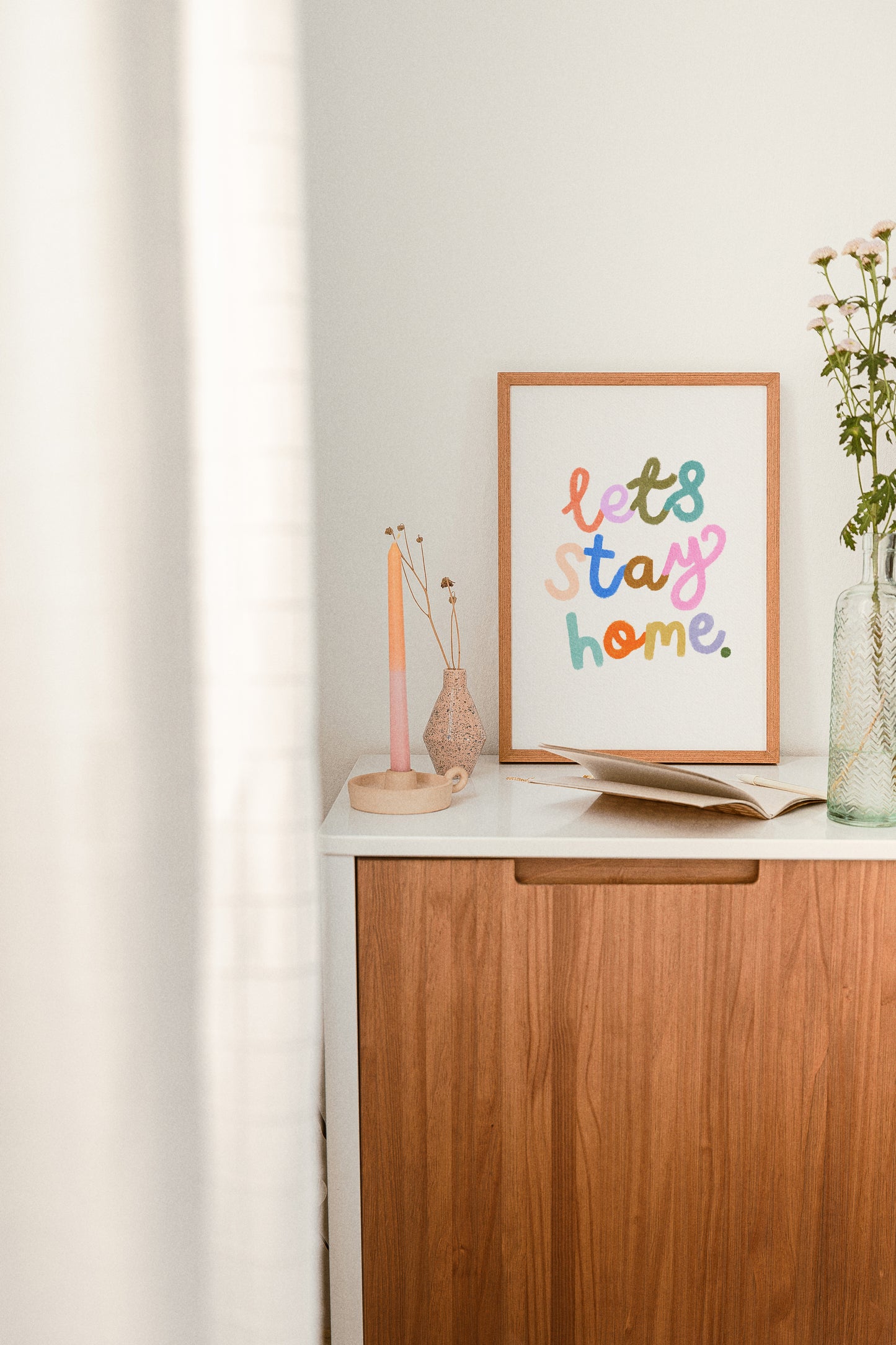 Lets Stay Home Print