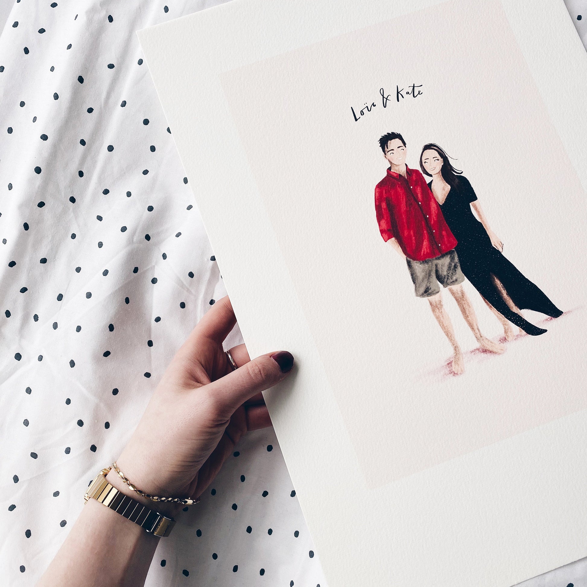 Custom Portrait Illustration, Paper Anniversary, Personalised Gift, Portrait, Couple Illustration, Couple Portrait, Family, Pet Portrait