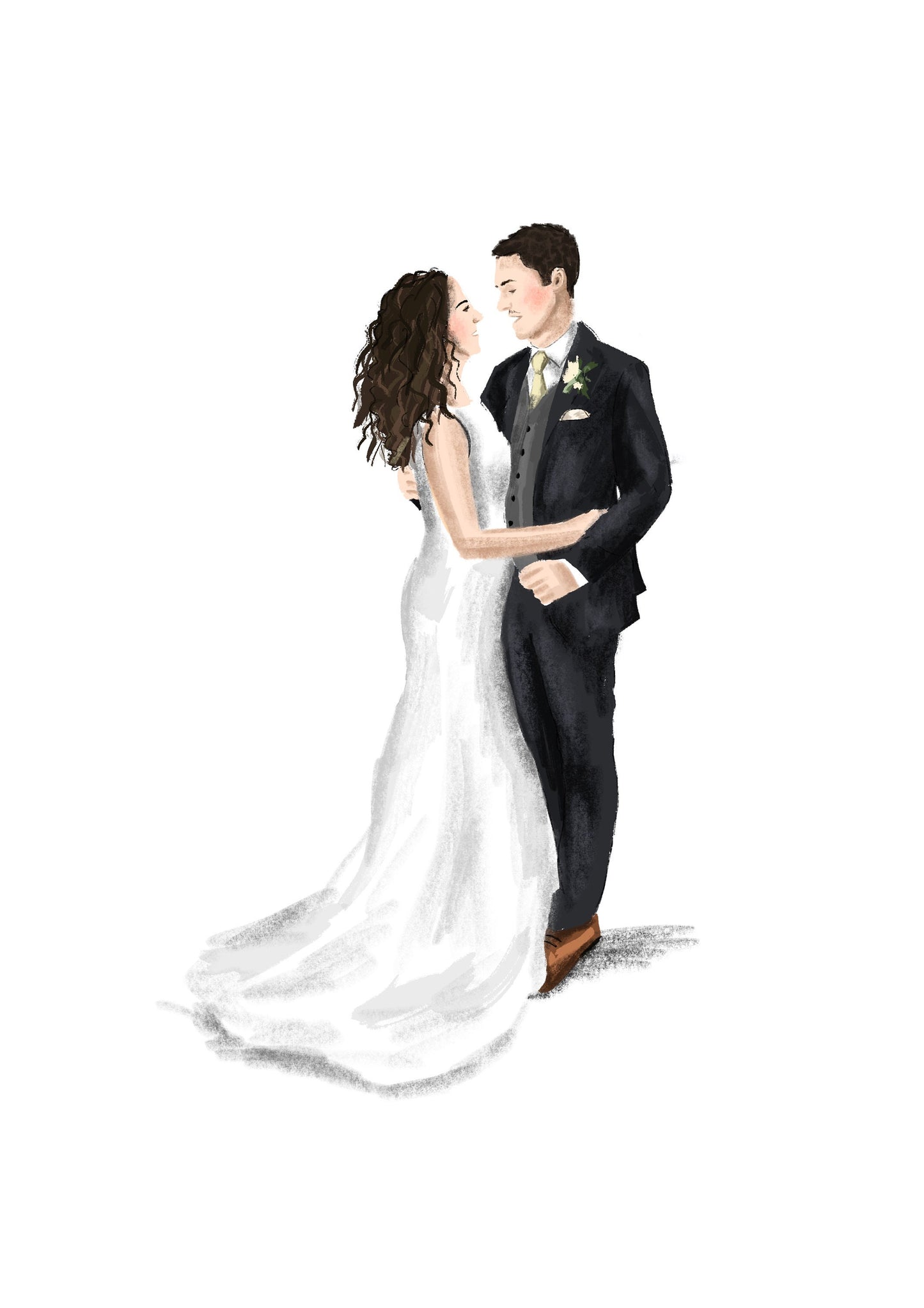 Custom Portrait Illustration, Paper Anniversary, Personalised Gift, Portrait, Couple Illustration, Couple Portrait, Family, Pet Portrait