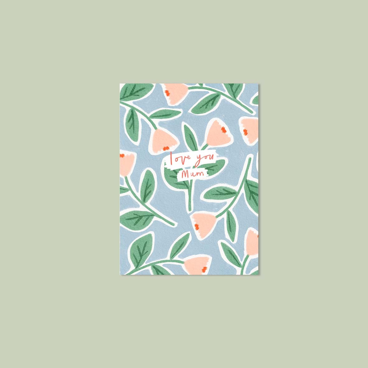 A6 Floral, Love You, Mum Card
