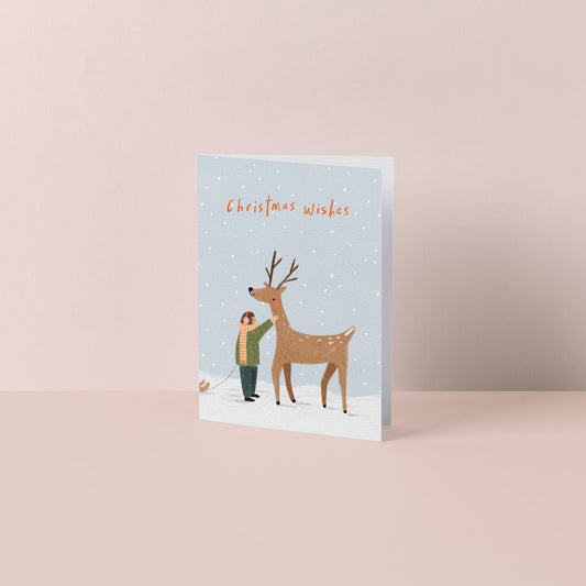 Christmas card, greetings card, Christmas tree, Reindeer