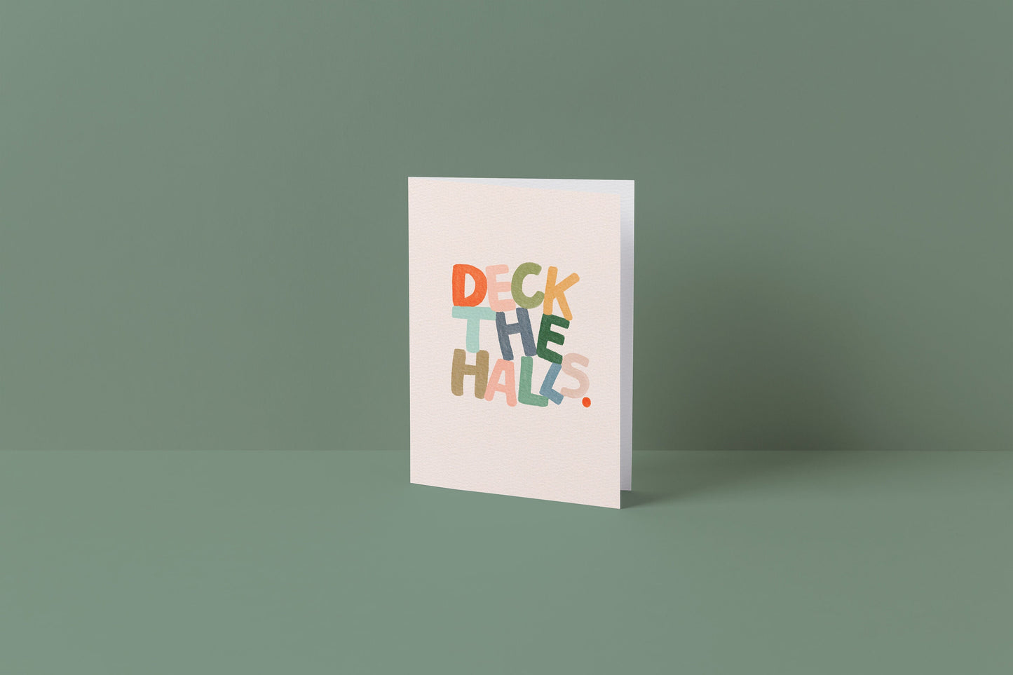 Christmas card, greetings card, Christmas tree, Deck the Halls