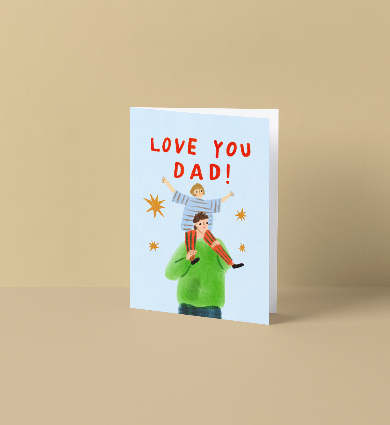 Love You Dad Shoulders Card