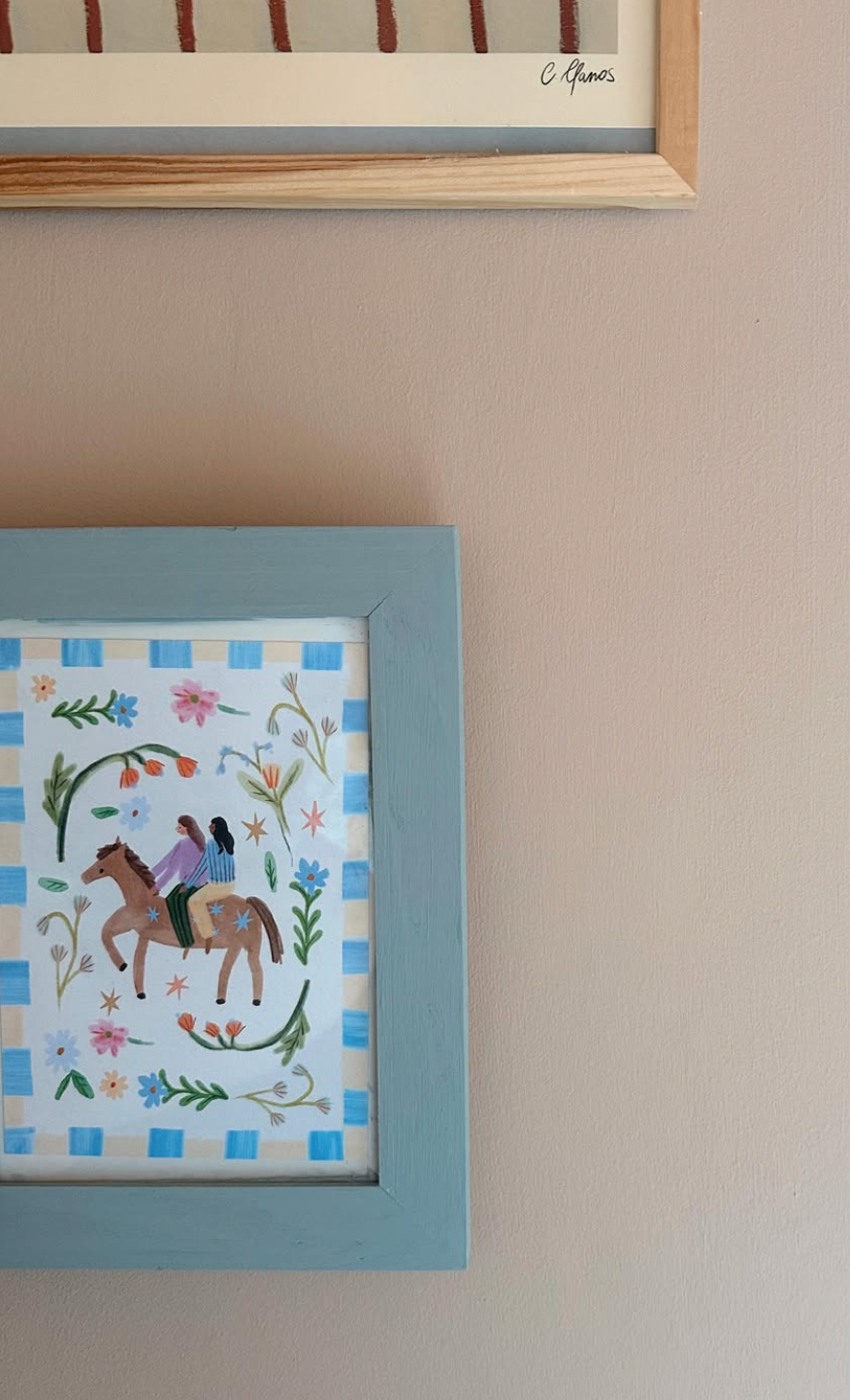 Girls on Horse Print