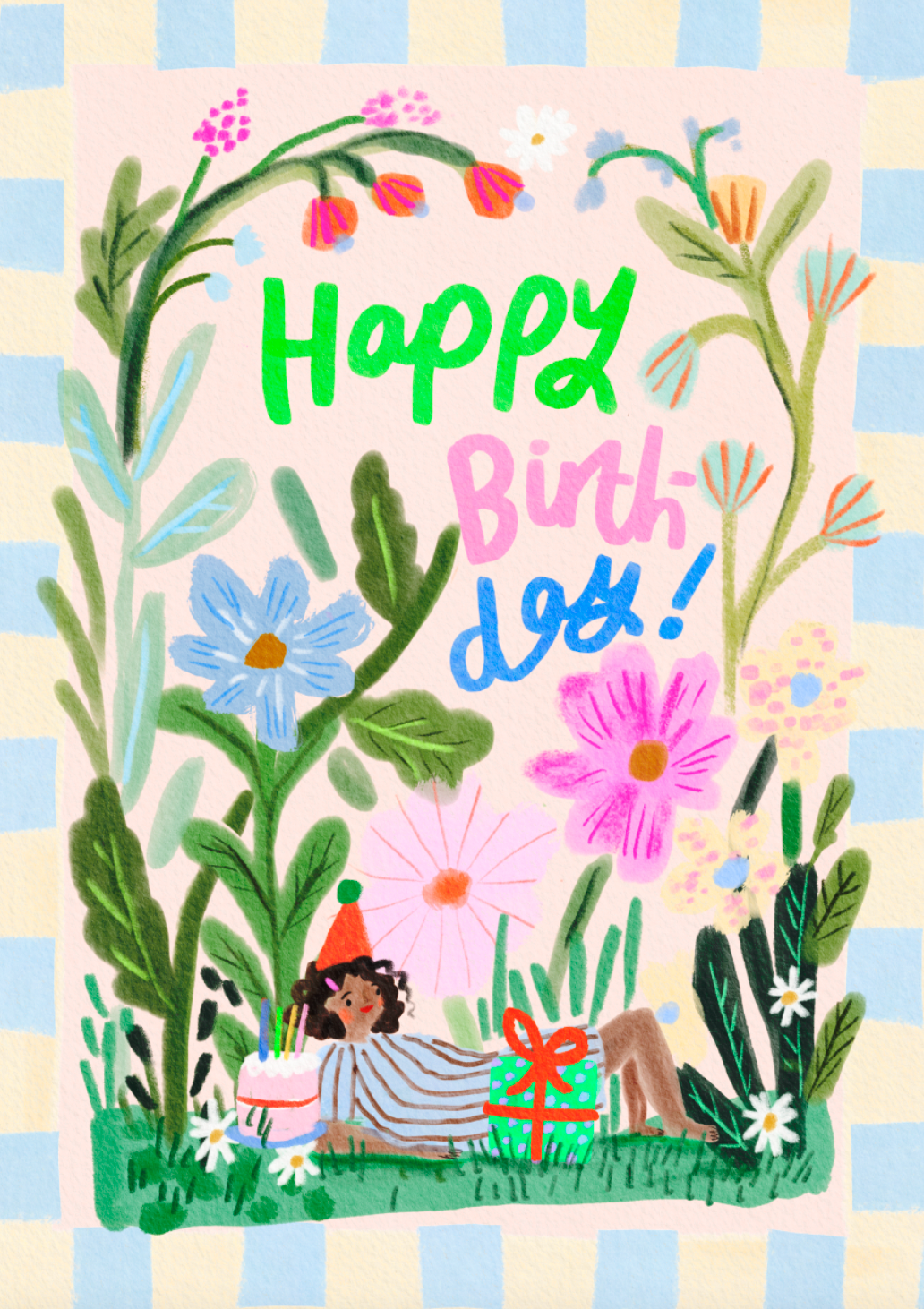 Happy Birthday Floral Girl | Cute Greetings Thoughtful contemporary
