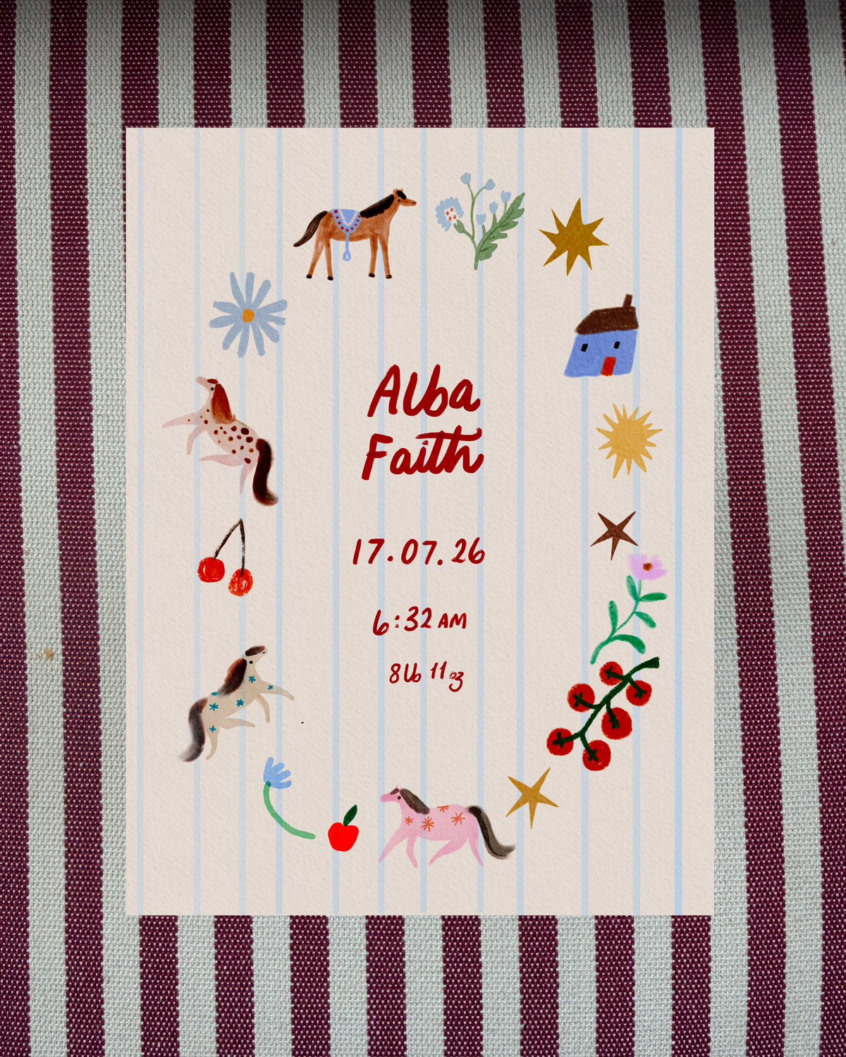 Personalised name icon nursery print!