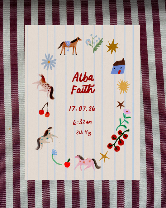 Personalised name icon nursery print!
