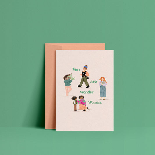 Mum card - You are Wonder Woman A6