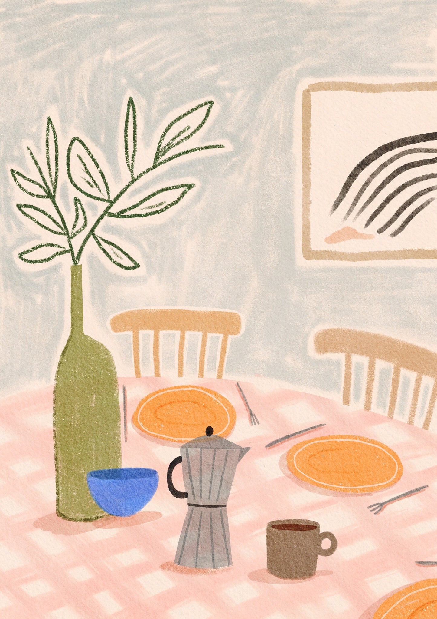 Breakfast at Ours Print