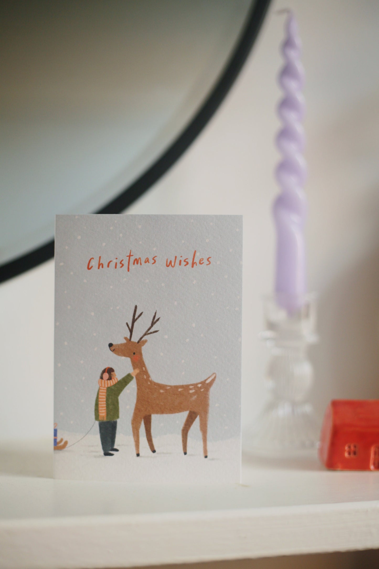 Christmas card, greetings card, Christmas tree, Reindeer