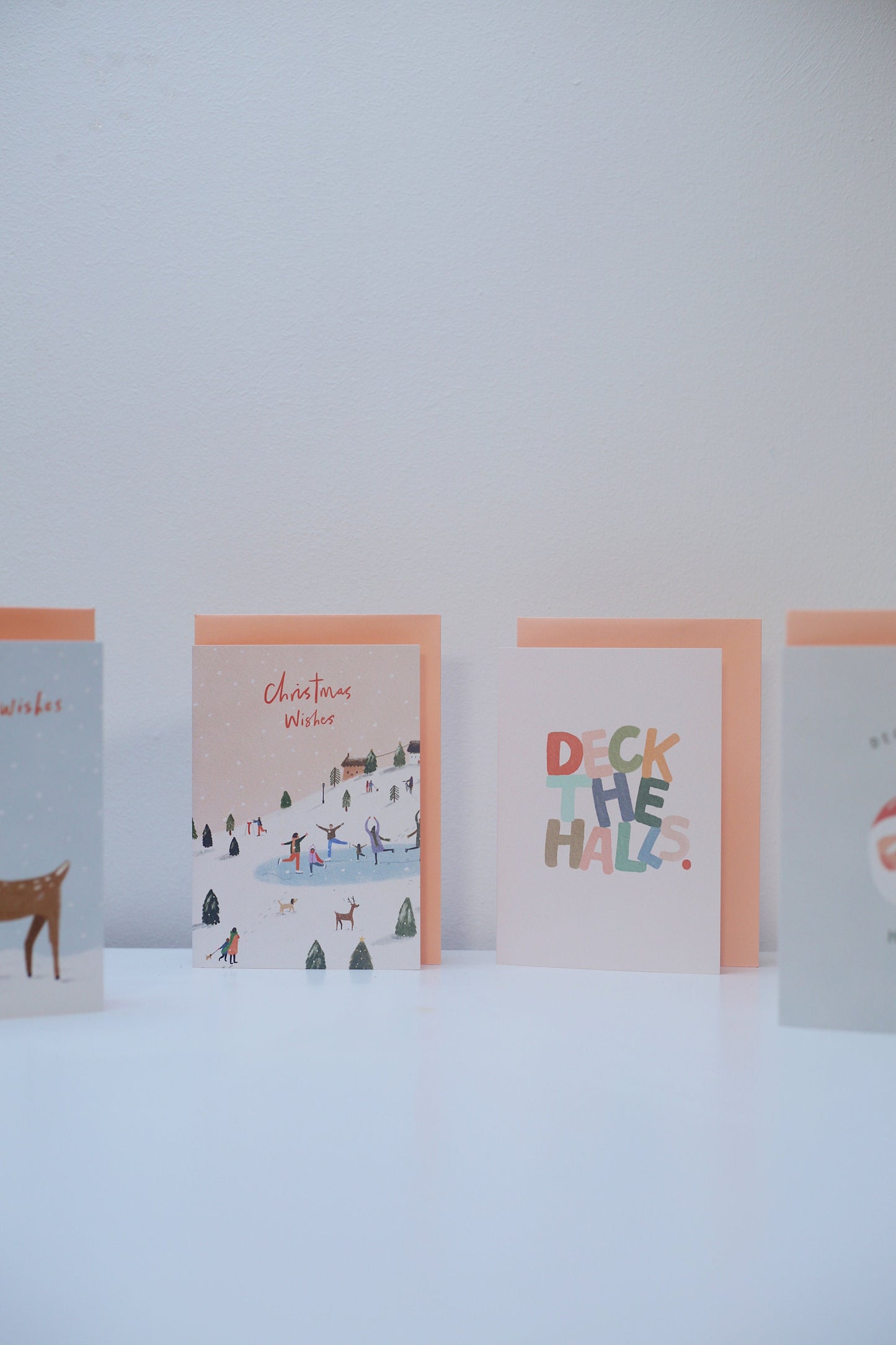 Christmas card, greetings card, Christmas tree, Deck the Halls