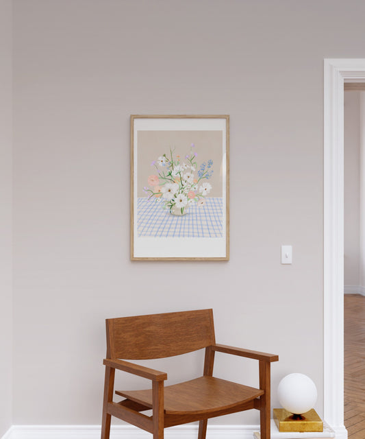 Gingham Table Flowers