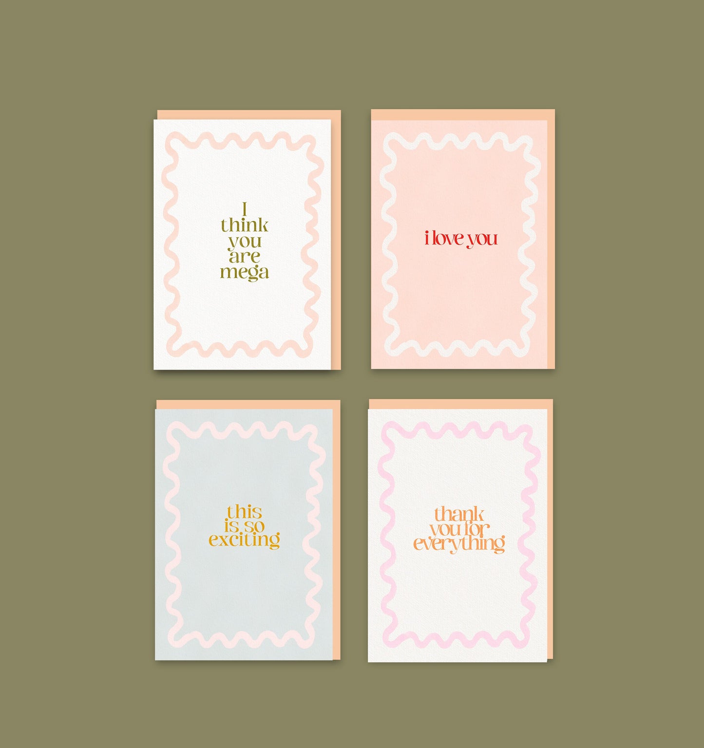 Squiggle Card Pack of 4